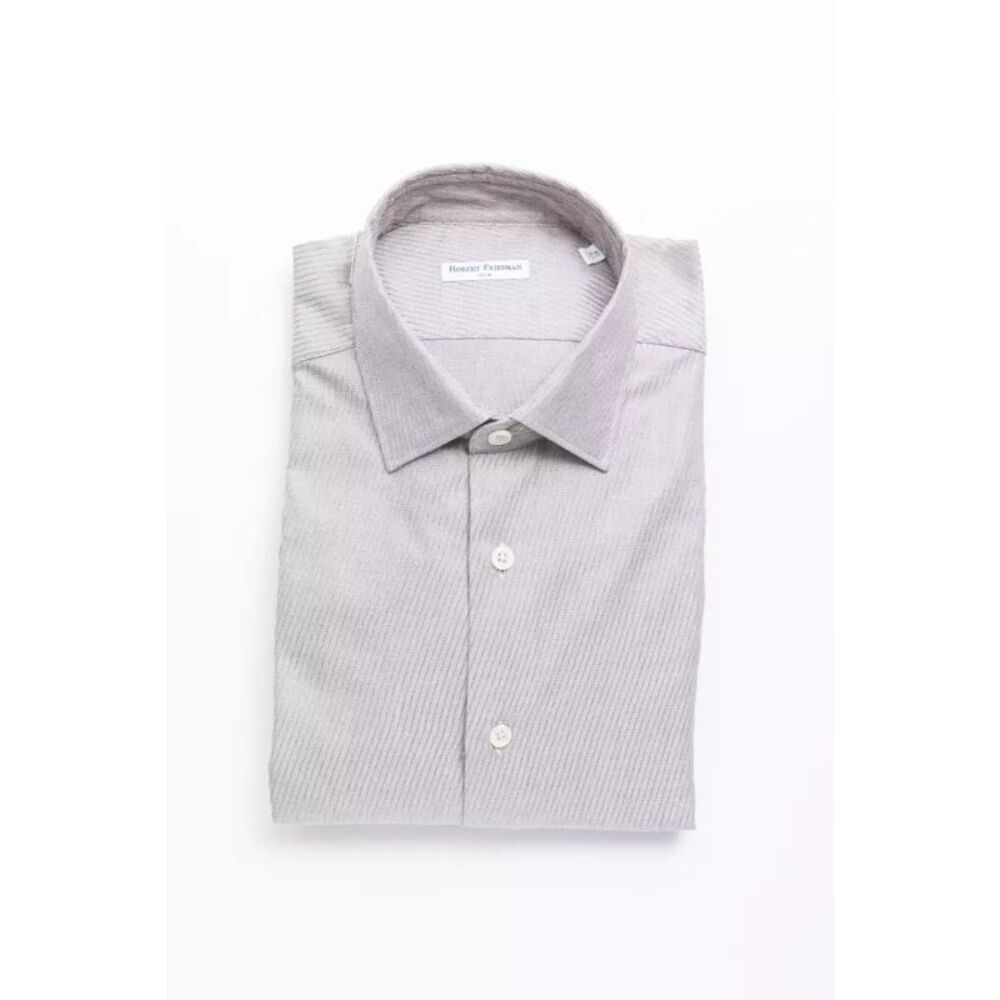 Robert Friedman Beige Cotton Men Men's Shirt
